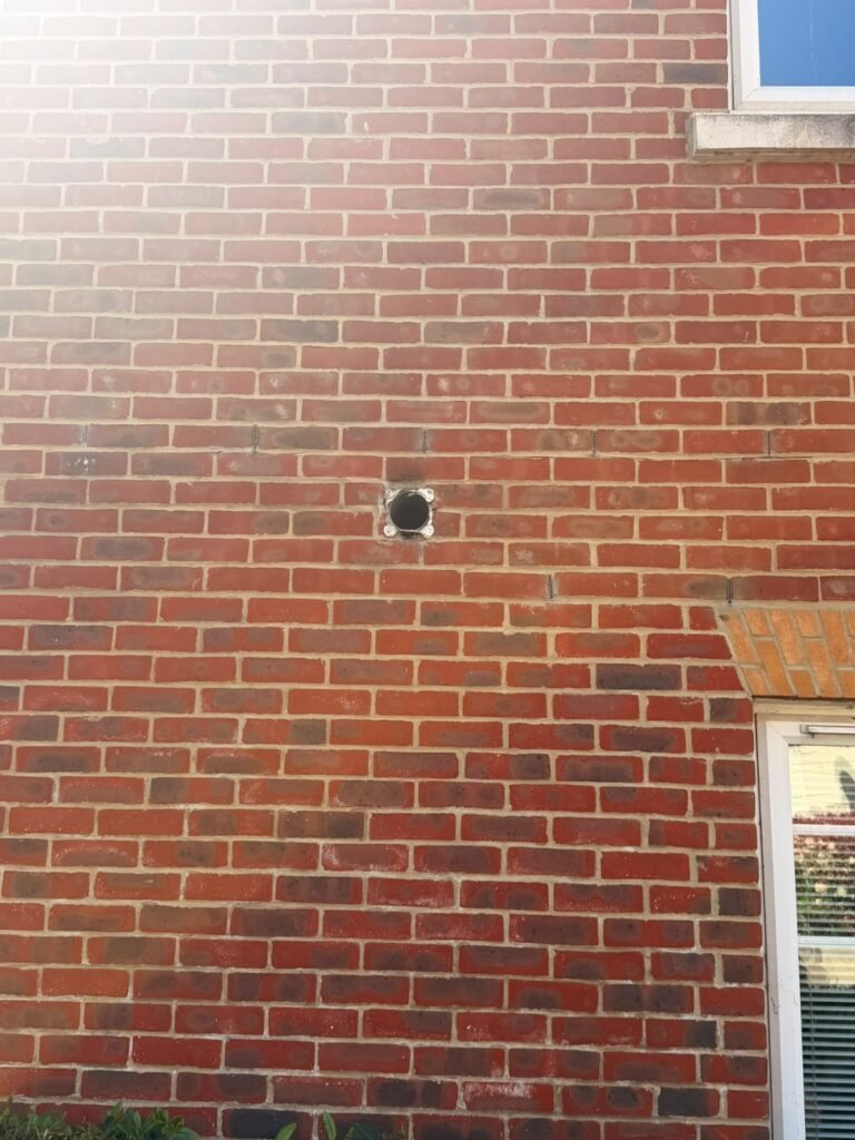 Brickwork made good after vent repair