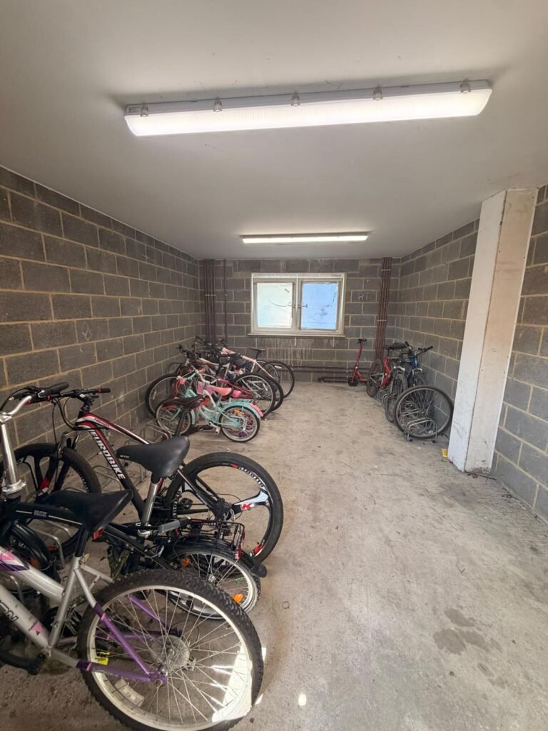 Cleared and tidied communal bike store – RD Maintenance waste removal